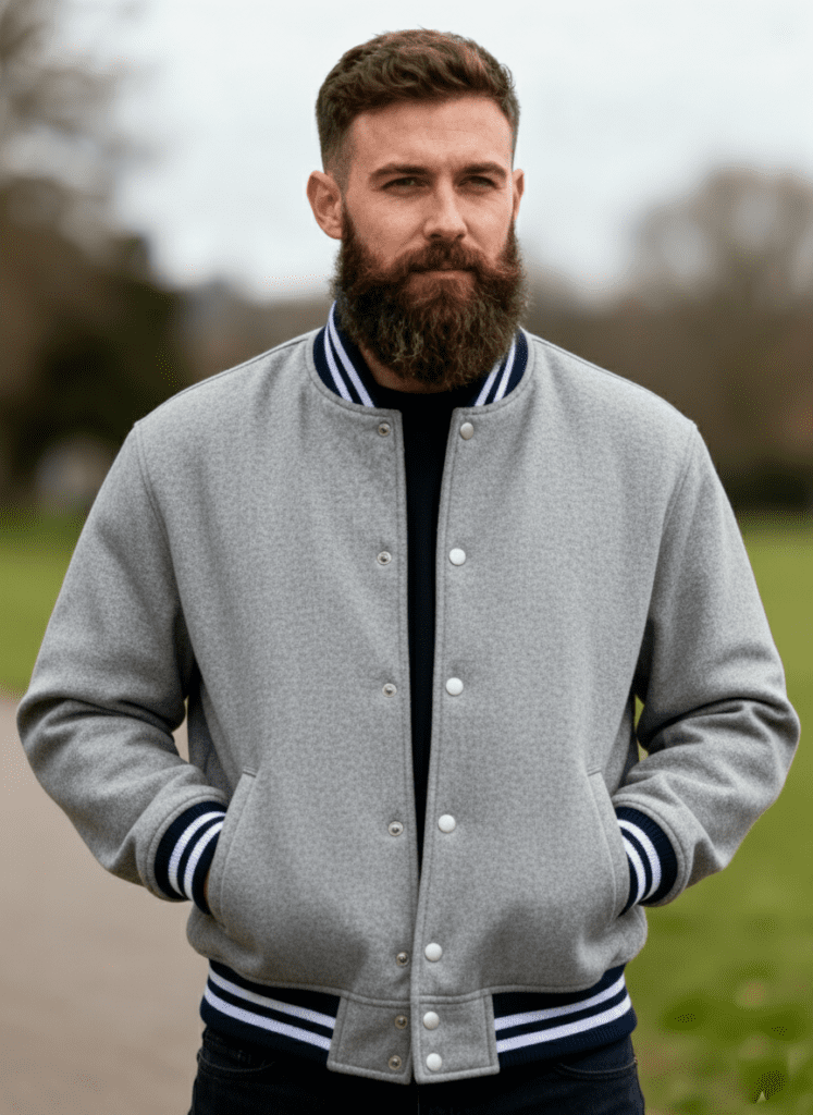 Grey Varsity Jacket